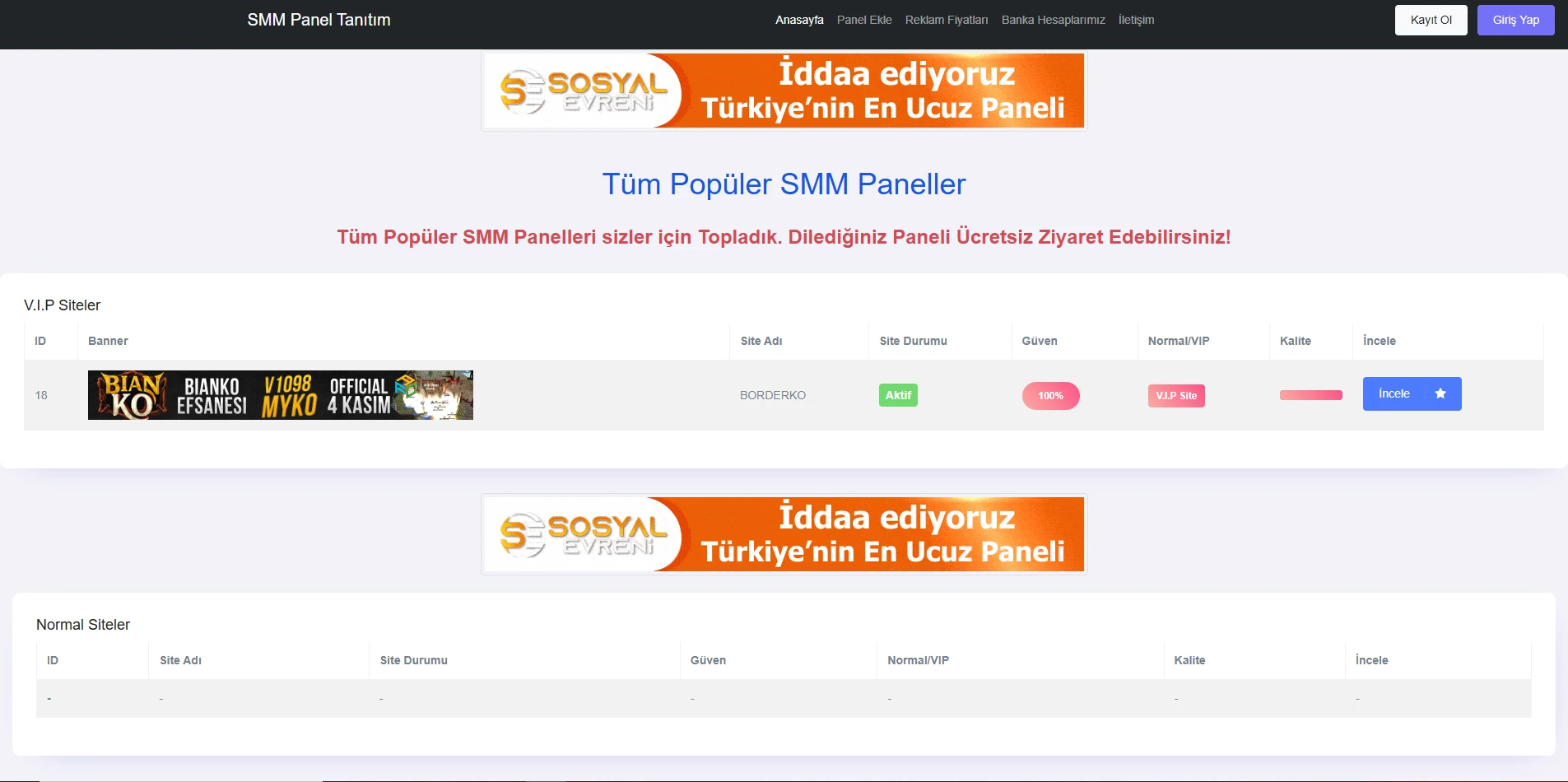 SMM Panel Tanıtım Scripti